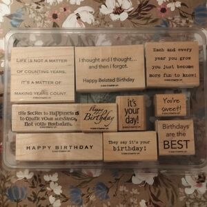 Stampin' Up! Wooden Birthday Stamps Set